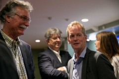 Fredrik Alatalo, Chief Administrative Officer, telMAX, Victoria Alatalo, and audience members post-concert.  Photo by Marion Voysey