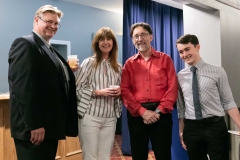 Pre-concert VIP reception: Zsombor Burany, CEO telMAX; Victoria Alatalo; Norman Hathaway, President Euterpe Corporation & Ensemble Vivant violist; John Nicholson, Officer Euterpe Corporation.  Photo by Marion Voysey