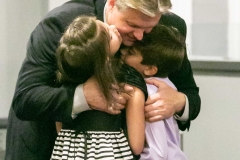 Post-concert, Zsombor Burany, CEO telMAX with his children Samantha and Max.  Photo by Marion Voysey