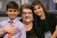 Post-concert, Max Burany, Katalyn Burnaby, and Samantha Burany.  Photo by Marion Voysey