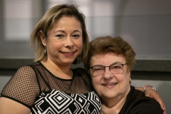 Post-concert, Heli Fernandez. and Katalyn Burnaby.  Photo by Marion Voysey